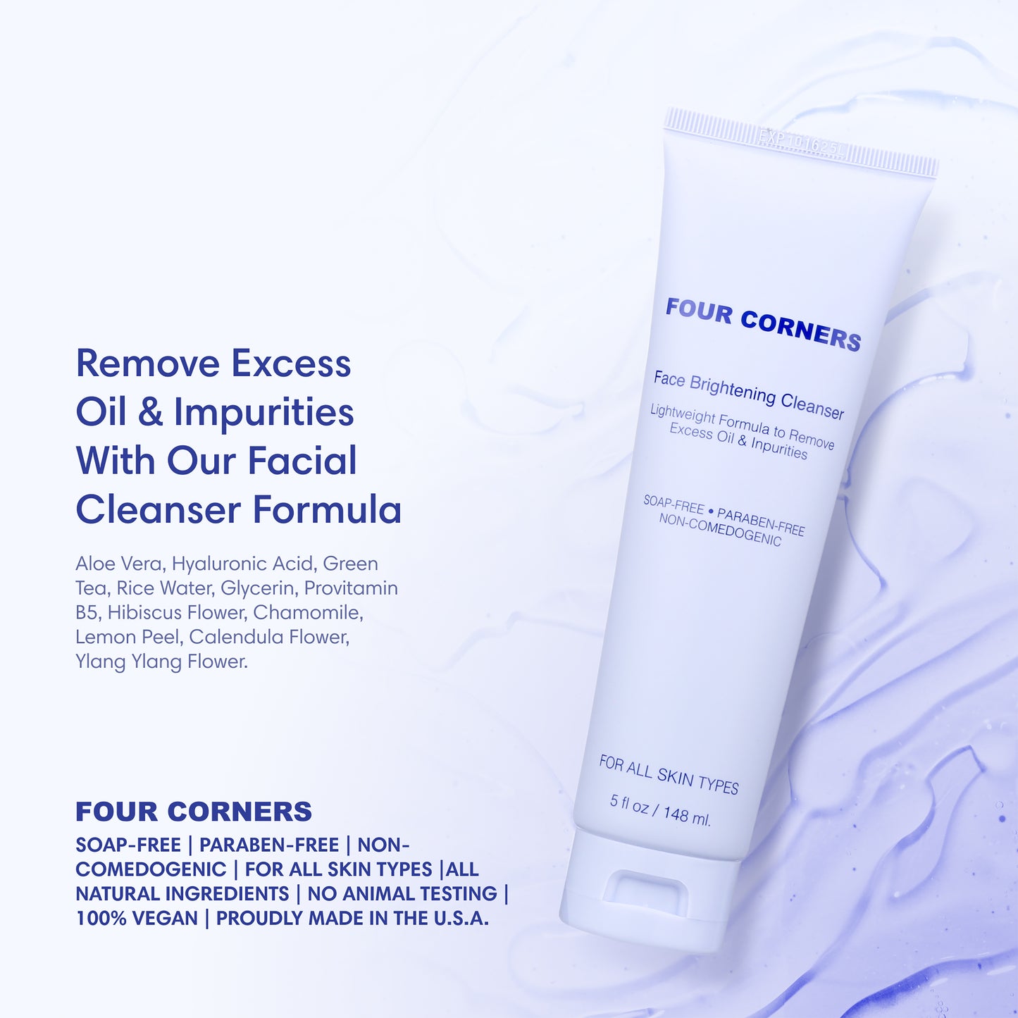 Face Brightening Cleanser Lightweight Formula to Remove Excess Oil & Impurities
